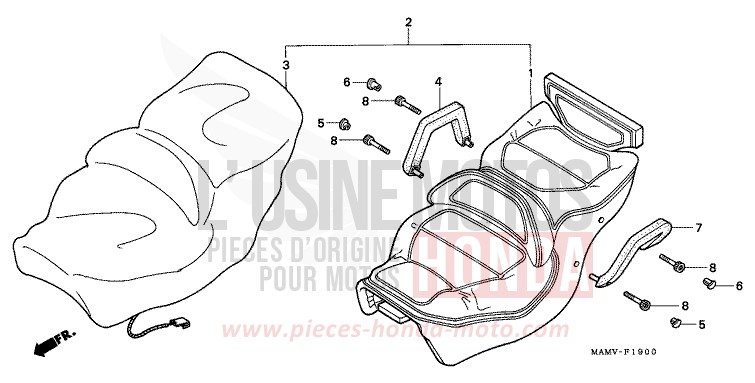 SIEGE de Gold Wing Aspencade CANDY SPECTRA RED (R176) de 1997